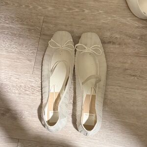Dolce Vida Ivory Mesh Ballet Flats